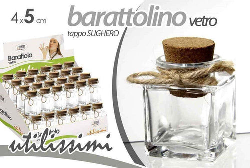 Set 48 Pz Barattolo Barattolino Tappo Sughero Bomboniera In Vetro 4x5cm 715778 Casa e cucina/Organizzazione interni/Contenitori e barattoli da cucina/Vasetti e barattoli per conserve/Barattoli Trade Shop italia - Napoli, Commerciovirtuoso.it