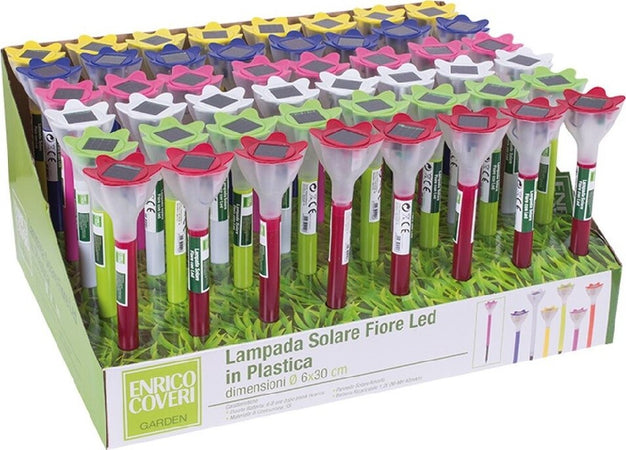 Set 48pz Lampada Solare A Forma Di Fiore Led In Plastica 6x30cm 6 Colori 4125012 Illuminazione/Illuminazione per interni/Lampade/Lampade da tavolo e abat-jour Trade Shop italia - Napoli, Commerciovirtuoso.it