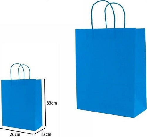 Set 4pezzi Buste Borsa Da Regalo Sacchetti Carta Colore Azzurra 33x26x12cm 68475 Casa, arredamento e bricolage > Prodotti per Feste Trade Shop italia - Napoli, Commerciovirtuoso.it