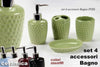Set 4pz Accessori Bagno Dosatore Porta Sapone Spazzolino In Ceramica Pois 616280 Casa e cucina/Bagno/Accessori per il bagno/Dosatori e porta accessori/Portasapone Trade Shop italia - Napoli, Commerciovirtuoso.it