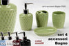 Set-4pz-Accessori-Bagno-Dosatore-Porta-Sapone-Spazzolino-In-Ceramica-Pois-616280