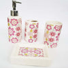 SET 4PZ BAGNO FIORI ROSA FLOREALE CERAMICA DISPENSER SAPONE PORTA SAPONETTA BICCHIERE SPAZZOLINI  Trade Shop italia - Napoli, Commerciovirtuoso.it