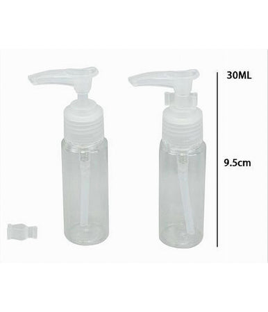 Set 4pz Bottiglia Da Viaggi Vuota Trasparente 30ml Dispenser Con Erogatore 79388