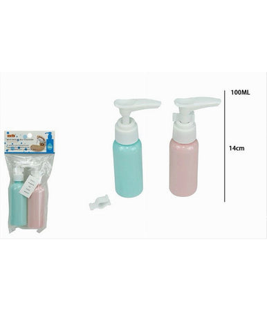 Set 4pz Bottiglia Da Viaggio Flacone Vuoto 100ml Con Erogatore Per Lozione 79378