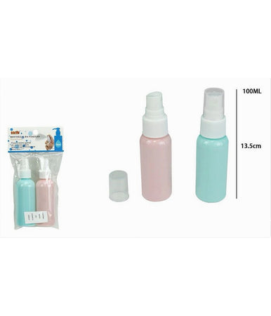 Set 4pz Bottiglia Spray Vuota Boccetta Da Viaggio Lozione Profumo Da 100ml 79375