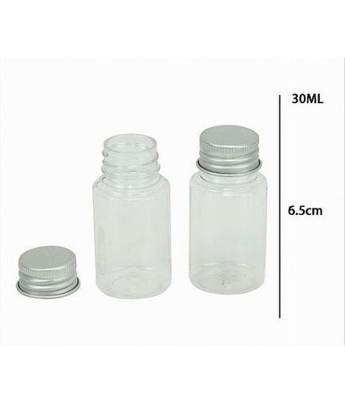Set 4pz Bottiglia Viaggio Contenitori Vuoti Ricaricabili Tappo A Vite 30ml 79382
