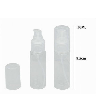 Set 4pz Bottiglia Viaggio Vuota Trasparente 30ml Dispenser Pompa Per Crema 79394