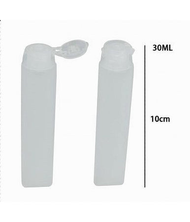 Set 4pz Bottiglie Da Viaggio Ricaricabili Trasparente 30ml Shampoo Lozioni 79410