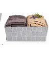 Set 4pz Contenitori Grigio Chiaro Scatola In Tessuto Organizer Portaoggetti 79060