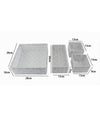 Set 4pz Contenitori Grigio Chiaro Scatola In Tessuto Organizer Portaoggetti 79060