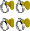 Set-4pz-Ferma-Stringitubo-32mm-Fascetta-Acciaio-Senza-Vite-Con-Farfalla-Acqua-Tubo-Gas