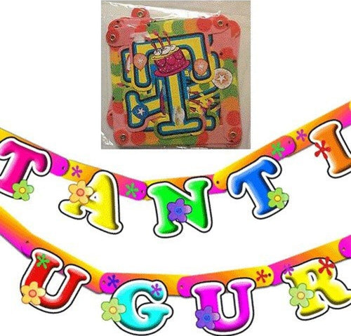 Set 4pz. Festone Scritta Tanti Auguri Multicolore Snodata Festa Compleanno 180cm Casa, arredamento e bricolage > Prodotti per Feste > Festoni e Palloncini Trade Shop italia - Napoli, Commerciovirtuoso.it