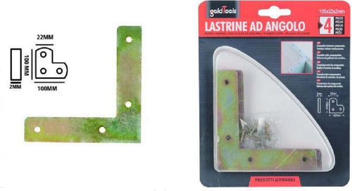 Set 4pz Lastrina Lastrine Ad Angolo Forma V 100x22x2mm Con Viti Per Mobili 91229 Fai da te/Ferramenta/Chiodi viti ed elementi di fissaggio/Staffa Trade Shop italia - Napoli, Commerciovirtuoso.it