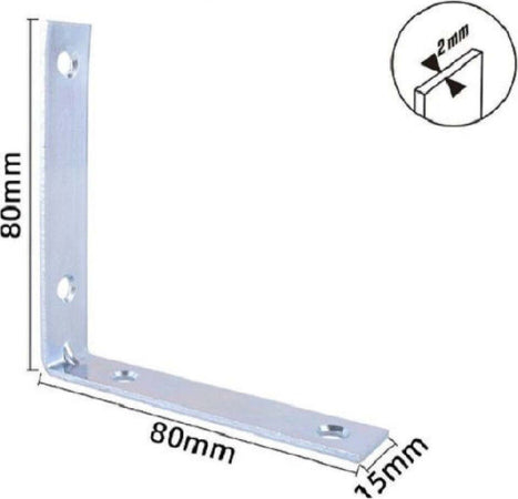 Set 4pz Lastrine Ad Angolo Lastrina Angolare 80x80x15x2mm Con Viti Mobili 57116 Fai da te/Ferramenta/Chiodi viti ed elementi di fissaggio/Staffa Trade Shop italia - Napoli, Commerciovirtuoso.it