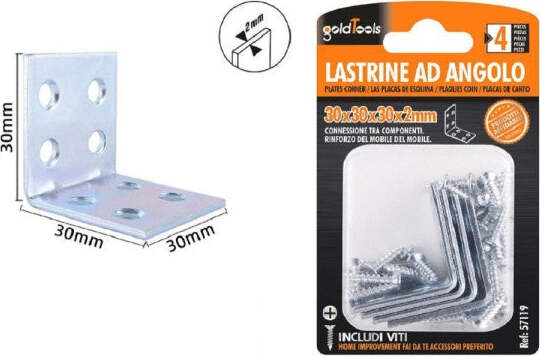 Set-4pz-Lastrine-Lastrina-Ad-Angolo-Angolare-30x30x30x2mm-Con-Viti-Mobili-57119