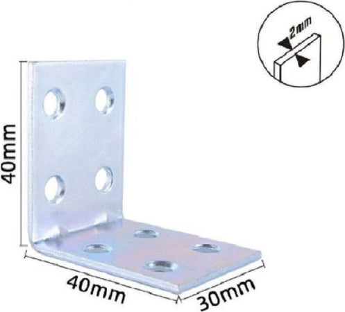Set 4pz Lastrine Lastrina Ad Angolo Angolare 40x40x30x2 Mm Con Viti Mobili 57120 Fai da te/Ferramenta/Chiodi viti ed elementi di fissaggio/Staffa Trade Shop italia - Napoli, Commerciovirtuoso.it