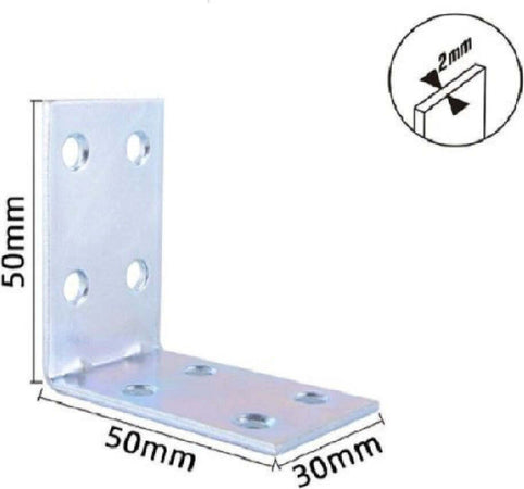 Set 4pz Lastrine Lastrina Ad Angolo Angolare 50x50x30x2 Mm Con Viti Mobili 57121 Fai da te/Ferramenta/Chiodi viti ed elementi di fissaggio/Staffa Trade Shop italia - Napoli, Commerciovirtuoso.it