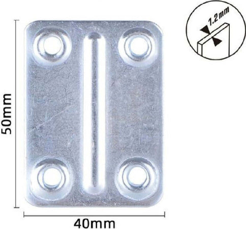 Set 4pz Lastrine Lastrina Piastra Di Giunzione 50x40x1.2mm Con Viti Mobili 57132 Fai da te/Ferramenta/Chiodi viti ed elementi di fissaggio/Staffa Trade Shop italia - Napoli, Commerciovirtuoso.it