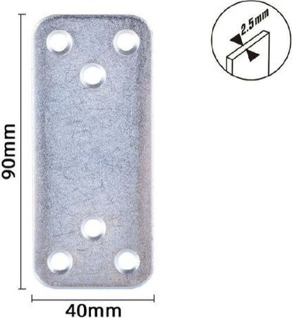 Set 4pz Lastrine Lastrina Piastra Di Giunzione 90x40x2.5mm Con Viti Mobili 57135 Fai da te/Ferramenta/Chiodi viti ed elementi di fissaggio/Staffa Trade Shop italia - Napoli, Commerciovirtuoso.it