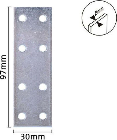 Set 4pz Lastrine Lastrina Piastra Di Giunzione 97x30x2 Mm Con Viti Mobili 57139 Fai da te/Ferramenta/Chiodi viti ed elementi di fissaggio/Staffa Trade Shop italia - Napoli, Commerciovirtuoso.it