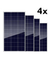 Set 4pz Pannello Per Energia Solare Fotovoltaico Policristallino 100w 18v Batteria
