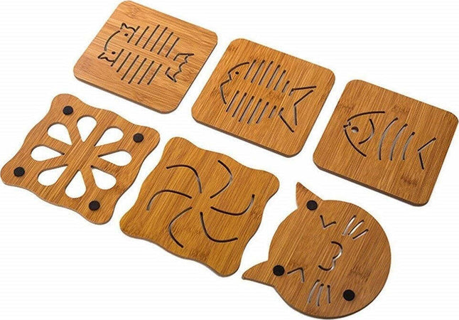 Set 4pz. Sotto Pentola Animali Pentole In Legno Protegge Le Superfici Dal Calore Casa, arredamento e bricolage > Cucina > Sottopentola Trade Shop italia - Napoli, Commerciovirtuoso.it