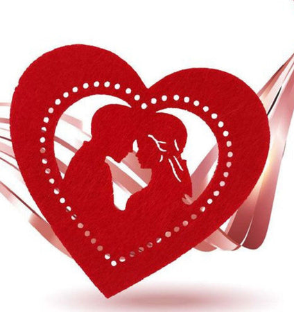 Set 4pz Sottobicchieri 11cm San Valentino Forma Cuore Tessuto Rosso Feltro 95448 Casa e cucina/Utensili da cucina/Accessori vino e bar/Sottobicchieri Trade Shop italia - Napoli, Commerciovirtuoso.it