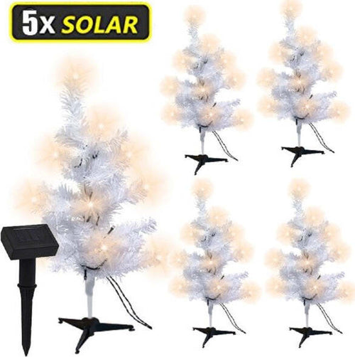 Set 5 Alberi Natale 47 Cm Bianco Ricarica Solare 50 Luci Led Bianco Caldo Casa e cucina/Decorazioni per interni/Addobbi e decorazioni per ricorrenze/Decorazioni natalizie/Alberi di natale artificiali Trade Shop italia - Napoli, Commerciovirtuoso.it