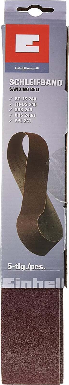 Set 5 nastri abrasivi per levgatrice BT-US 240 realizzato in materiale durevole Grana 2x 60/80/1x100K