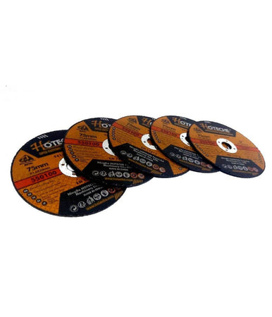 Set 5 Pezzi Disco Abrasivo Da Taglio Ferro 75mm 1.6 X 10 Mm Ultra Sottile 550100