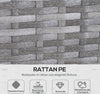 Set-5-Pezzi-Salotto-da-Esterno-con-2-Divani-1-Tavolino-2-Sgabelli,-Mobili-da-Giardino-in-Rattan-Grigio-860-093CW