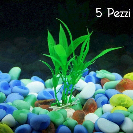 Set 5 Pianta 12 Cm Piantina Artificiale Per Acquario Piante Finte Plastica Verde Prodotti per animali > Prodotti per Acquari > Decorazioni Acquario Trade Shop italia - Napoli, Commerciovirtuoso.it