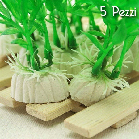 Set 5 Pianta 12 Cm Piantina Artificiale Per Acquario Piante Finte Plastica Verde Prodotti per animali > Prodotti per Acquari > Decorazioni Acquario Trade Shop italia - Napoli, Commerciovirtuoso.it