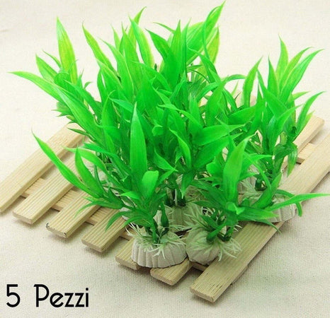 Set 5 Pianta 12 Cm Piantina Artificiale Per Acquario Piante Finte Plastica Verde Prodotti per animali > Prodotti per Acquari > Decorazioni Acquario Trade Shop italia - Napoli, Commerciovirtuoso.it