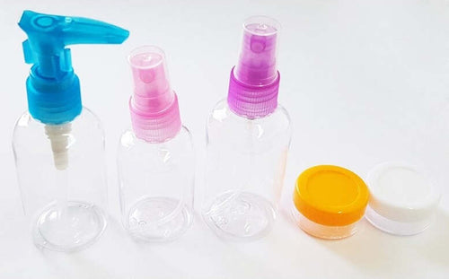 SET 5 PORTA LIQUIDI CONTENITORI BOTTIGLIE PLASTICA AEREO VIAGGIO BAGAGLIO CREME Moda/Valigie borse e accessori da viaggio/Accessori/Accessori da viaggio/Beauty Case da viaggio Trade Shop italia - Napoli, Commerciovirtuoso.it