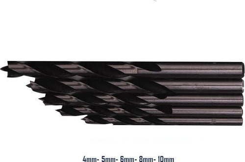 SET 5 PUNTE PUNTA TRAPANO A SPIRALE NERO 4-5-6-8-10 MM TORCERE FORO TRIVELLA Fai da te/Utensili elettrici e a mano/Accessori per utensili elettrici/Set punte per trapani Trade Shop italia - Napoli, Commerciovirtuoso.it