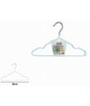Set 5 Pz Grucce Stampelle Appendiabiti Metallo Gommate Antiscivolo Bianco 87671