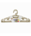 Set 5 Pz Grucce Stampelle Appendiabito In Plastica Vestiti Pantaloni Beige 79321