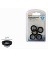 Set 5 Pz Guarnizioni In Gomma Nera Con Filtro Rete Convessa In Acciaio 3/4 52446