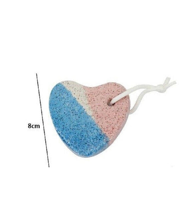 Set 5 Pz Pietra Pomice Colorata Naturale Cura Piedi Calli Chiropodia Cuore 79291