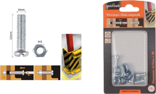 Set 5 Pz Viti Vite Testa A Croce Tonda 8x12 Mm Con Dadi Dado Esagonale M8 90981 Fai da te/Ferramenta/Chiodi viti ed elementi di fissaggio/Viti/Viti a spalla Trade Shop italia - Napoli, Commerciovirtuoso.it
