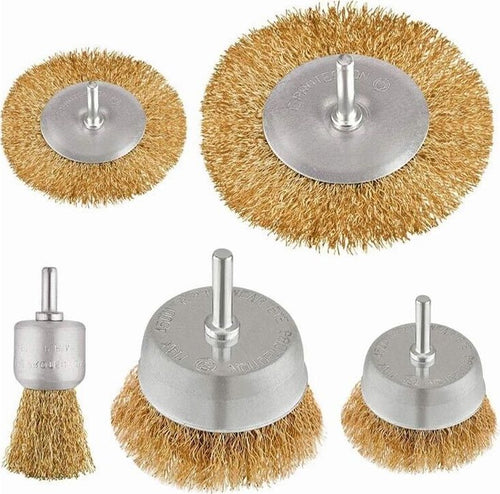 Set-5-Spazzole-Filo-Acciaio-Spazzola-A-Tazza-Per-Trapano-Tools