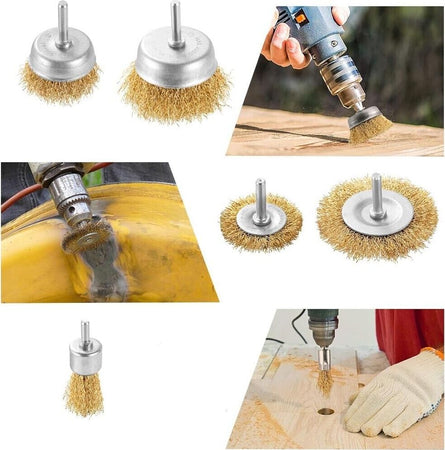 Set-5-Spazzole-Filo-Acciaio-Spazzola-A-Tazza-Per-Trapano-Tools