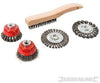 Set 5 spazzole metalliche e spazzole a tazza a filo ritorto Silverline ideale per smerigliatrici