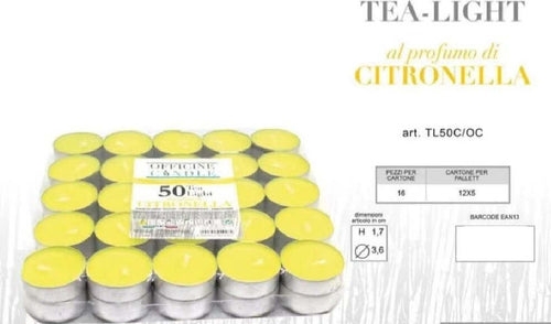 Set 50pz Candele Profumate Anti Zanzare Tealight Al Profumo Di Citronella Lumini Articoli da Giardino > Repellenti per animali > Prodotti Da Esterno Trade Shop italia - Napoli, Commerciovirtuoso.it