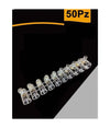 Set 50pz Morsetto A Cappuccio Unipolare Trasparente Per Cavi Sezione 10mm Ms-100