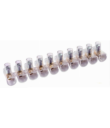 Set 50pz Morsetto A Cappuccio Unipolare Trasparente Per Cavi Sezione 10mm Ms-100