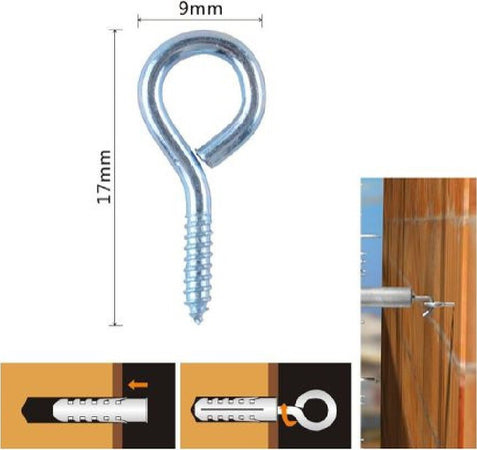Set 54pz Viti Vite A Occhiello Gancio Chiuso 9x17 Mm Filettatura Per Legno 90724 Fai da te/Ferramenta/Chiodi viti ed elementi di fissaggio/Kit di bulloni e dadi Trade Shop italia - Napoli, Commerciovirtuoso.it