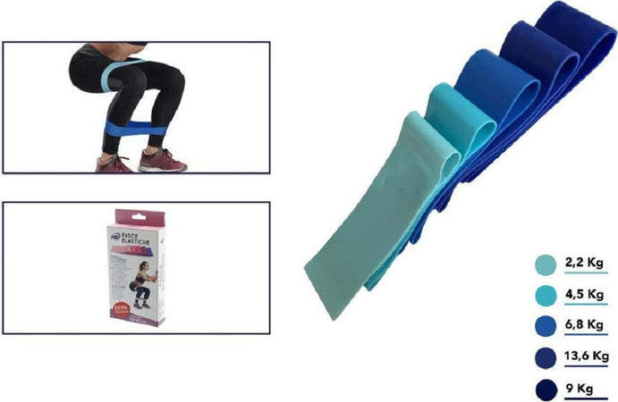 Set 5pz Fasce Elastiche Resistenza Fitness In Lattice Vari Esercizi Yoga Palestra Sport e Tempo Libero > Attrezzi e Abbigliamento Sportivo > Attrezzi per Esercizi Trade Shop italia - Napoli, Commerciovirtuoso.it