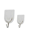 Set 5pz Gancio Attaccapanni Adesivo Bianco Parete Legno Porte Fashion Hook 59671